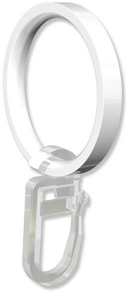 Ringe (Flachringe) Weiß Typ B20 für Gardinenstangen 20 mm Ø 10 Stück
