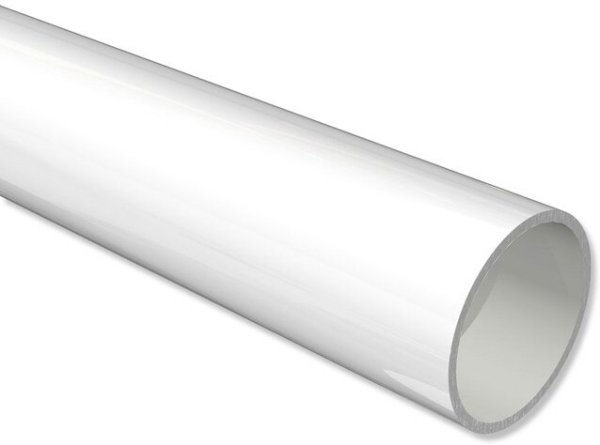 Metallrohr in Weiß für Gardinenstangen 20 mm Ø 100 cm