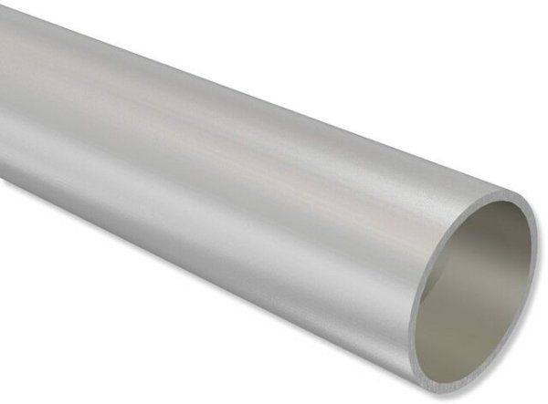 Metallrohr in Silbergrau für Gardinenstangen 20 mm Ø 100 cm