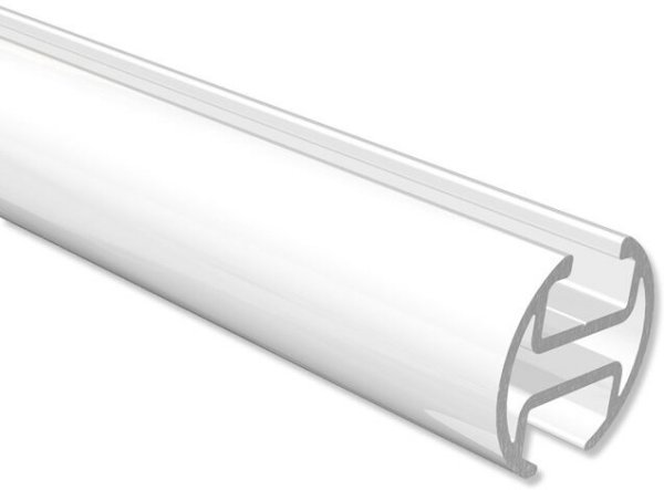 Innenlaufprofil in Weiß für Innenlaufstangen 20 mm Ø 200 cm
