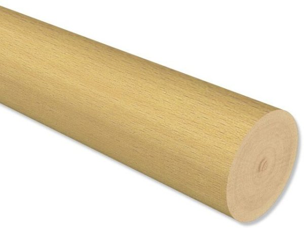 Holzstange in Buche lackiert für Gardinenstangen 20 mm Ø 100 cm