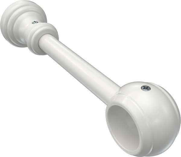 Träger Classic Weiß 1-läufig 17 cm für Gardinenstangen 28 mm Ø 