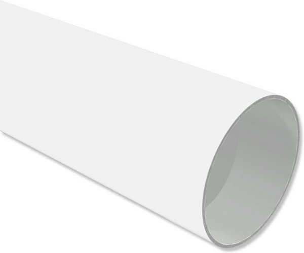 Metallrohr in Weiß für Gardinenstangen 28 mm Ø 200 cm
