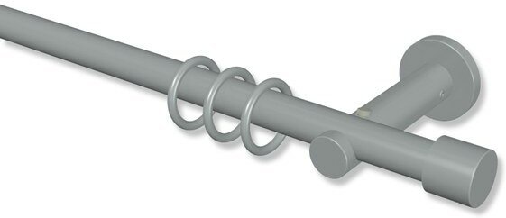 Ausziehbare Gardinenstange Metall 19/16 mm Ø FUNTASTIC - Voxx Grau 130-240 cm