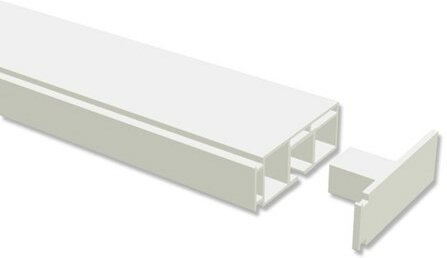 Gardinenschiene Kunststoff 1-läufig CONCEPT Weiß 450 cm (3 x 150 cm)