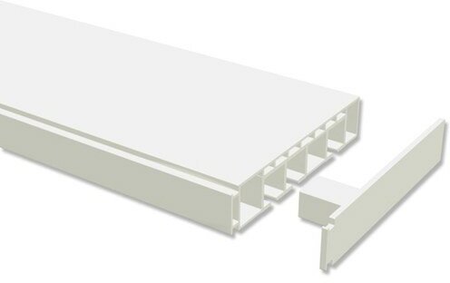 Gardinenschiene Kunststoff 3-läufig CONCEPT Weiß 420 cm (2 x 210 cm)