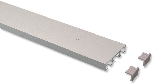 Gardinenschiene Aluminium 2-läufig PRIMAX Silbergrau 100 cm