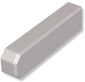 Endkappen für Gardinenschienen SLIMLINE 1- / 2-läufig Silbergrau (2 Stück)