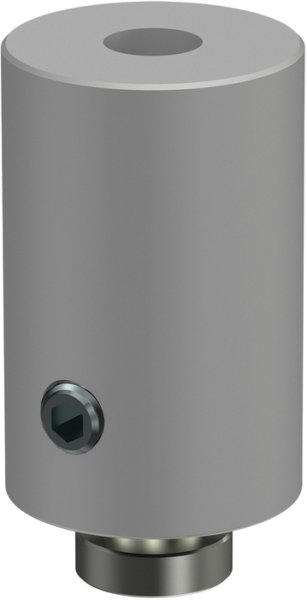 Deckenträger Sonius 2,5 cm Silbergrau für Gardinenschienen SLIMLINE (2 Stück)