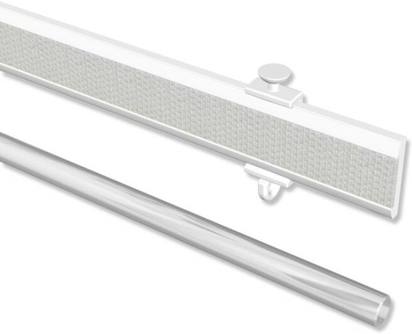 Paneelwagen Universal Easyslide Aluminium mit Klettband Weiß 90 cm