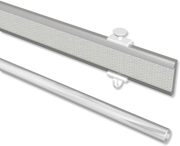Paneelwagen Universal Easyslide Aluminium mit Klettband Silbergrau 100 cm