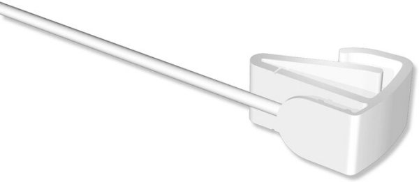 Klemm-Spannvitrage Kunststoff mit Federdrahtseil 4 mm Ø Stretchfix Weiß 150 cm (kürzbar) 