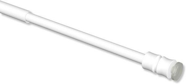 Klemmstange Metall / Kunststoff 8/6 mm Ø Flexo Weiß ausdrehbar 80-120 cm