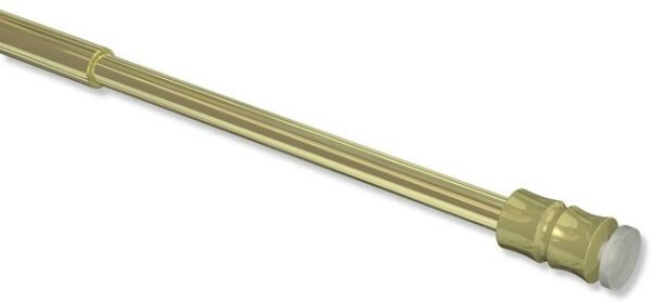 Klemmstange Metall / Kunststoff 8/6 mm Ø Flexo Messing-farbig ausdrehbar 80-120 cm