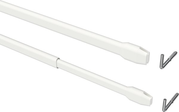 Vitragestangen Metall / Kunststoff Geno Weiß (2 Stück) ausziehbar