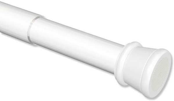 Spannstange Metall / Kunststoff 26/23 mm Ø Tensofix Weiß ausdrehbar 125-220 cm