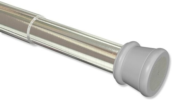 Spannstange Metall / Kunststoff 26/23 mm Ø Tensofix Edelstahl-Optik ausdrehbar 80-130 cm