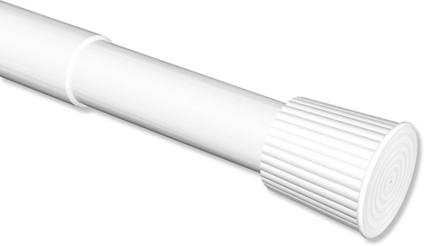 Spannstange Metall / Kunststoff 26/23 mm Ø Serrofix Weiß ausdrehbar 80-130 cm