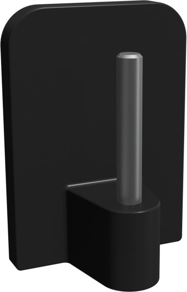 Klebehaken Schwarz für Vitragestangen (4 Stück) 