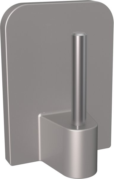 Klebehaken Silbergrau für Vitragestangen (4 Stück) 