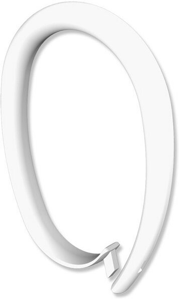 Duschvorhangringe (Duschringe) Weiß Typ Oval, verschließbar für Duschvorhangstangen 10 Stück