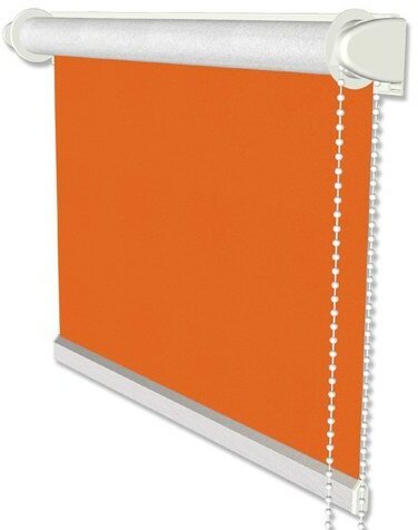 Klemmfix Seitenzugrollo / Thermorollo SZ3 verdunkelnd Uni Orange Fb. 3012 71 x 215 cm