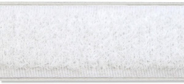 Flauschband selbstklebend 20 mm Weiß 1 Meter