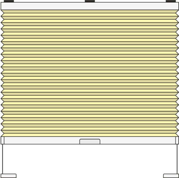 Wabenplissee Modell WAB11, verspannt mit Bediengriff