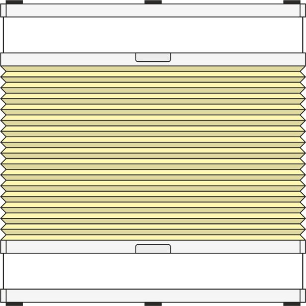 Wabenplissee Modell WAB20, verspannt, variabel mit Bediengriffen