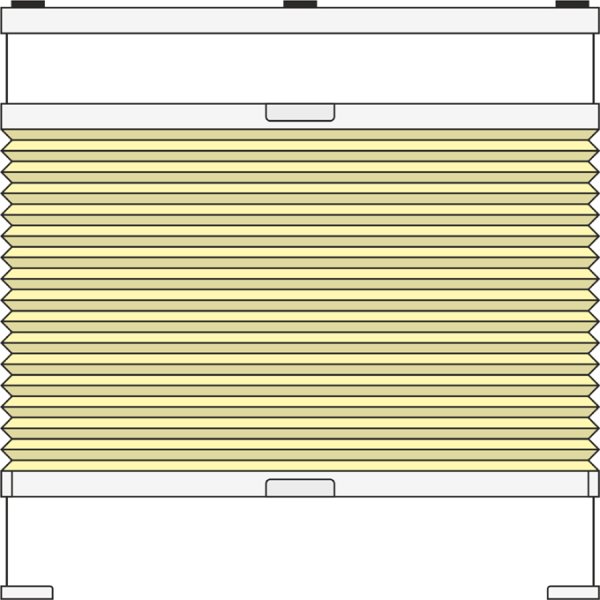 Wabenplissee Modell WAB21, verspannt, variabel mit Bediengriffen