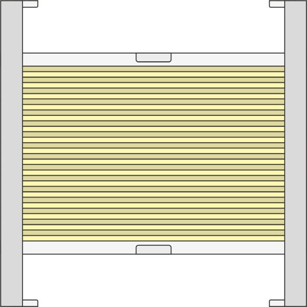 Dachfenster Wabenplissee Modell WDB41, verspannt, variabel mit Bediengriffen
