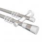 10203312-101232 Gardinenstange Metall 20 mm Ø 2-läufig PLATON - Tanara Chrom / Weiß