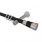 10203325-102912 Gardinenstange Metall 20 mm Ø PRESTIGE - Tanara Schwarz / Chrom