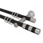 10203512-102912 Gardinenstange Metall 20 mm Ø 2-läufig PLATON - Mavell Schwarz / Chrom