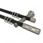 10203512-102939 Gardinenstange Metall 20 mm Ø 2-läufig PLATON - Mavell Schwarz / Edelstahl-Optik
