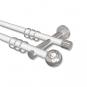 10203612-103212 Gardinenstange Metall 20 mm Ø 2-läufig PLATON - Luino Weiß / Chrom