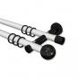 10203612-103229 Gardinenstange Metall 20 mm Ø 2-läufig PLATON - Luino Weiß / Schwarz