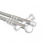 10203626-101232 Gardinenstange Metall 20 mm Ø 2-läufig PRESTIGE - Luino Chrom / Weiß