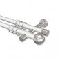 10203626-103212 Gardinenstange Metall 20 mm Ø 2-läufig PRESTIGE - Luino Weiß / Chrom