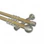 10203626-103839 Gardinenstange Messing-Optik / Edelstahl-Optik 20 mm Ø 2-läufig PRESTIGE - Luino