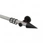 10203711-101229 Gardinenstange Metall 20 mm Ø PLATON - Savio Chrom / Schwarz