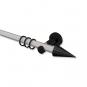 10203711-103329 Gardinenstange Metall 20 mm Ø PLATON - Savio Silbergrau / Schwarz