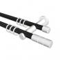 10203812-102932 Gardinenstange Metall 20 mm Ø 2-läufig PLATON - Elanto Schwarz / Weiß
