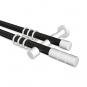 10203826-102932 Gardinenstange Metall 20 mm Ø 2-läufig PRESTIGE - Elanto Schwarz / Weiß