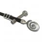 10204025-102939 Gardinenstange Metall 20 mm Ø PRESTIGE - Galaxa Schwarz / Edelstahl-Optik