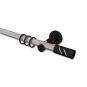 10204211-101229 Gardinenstange Metall 20 mm Ø PLATON - Zoena Chrom / Schwarz