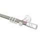 10204211-103932 Gardinenstange Metall 20 mm Ø PLATON - Zoena Edelstahl-Optik / Weiß