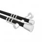 10204626-102932 Gardinenstange Metall 20 mm Ø 2-läufig PRESTIGE - Sitra Schwarz / Weiß
