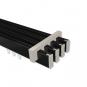 10212818-102839 Innenlauf Gardinenstange Deckenmontage Aluminium / Metall eckig 14x35 mm 4-läufig SMARTLINE - Paxo Schwarz / Edelstahl-Optik