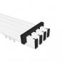 10212818-103228 Innenlauf Gardinenstange Deckenmontage Aluminium / Metall eckig 14x35 mm 4-läufig SMARTLINE - Paxo Weiß / Schwarz